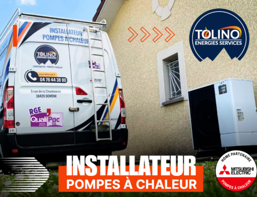 Installation de pompe à chaleur air/eau Mitsubishi Electric – Tolino Énergies Services (Domène, Isère)